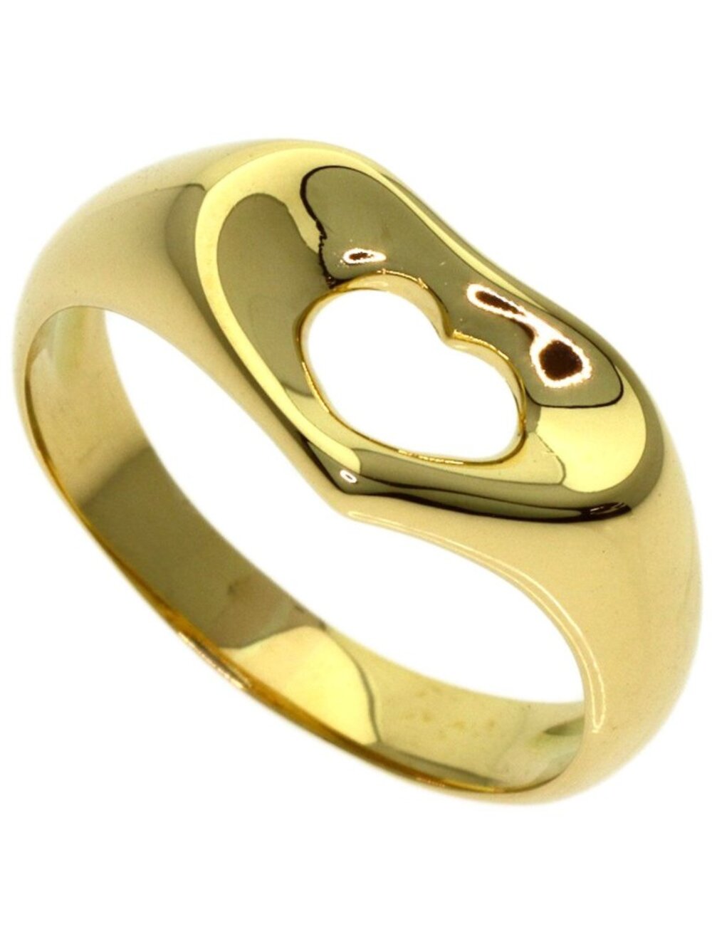 Tiffany & Co Open Heart Ring 18k Yellow Gold